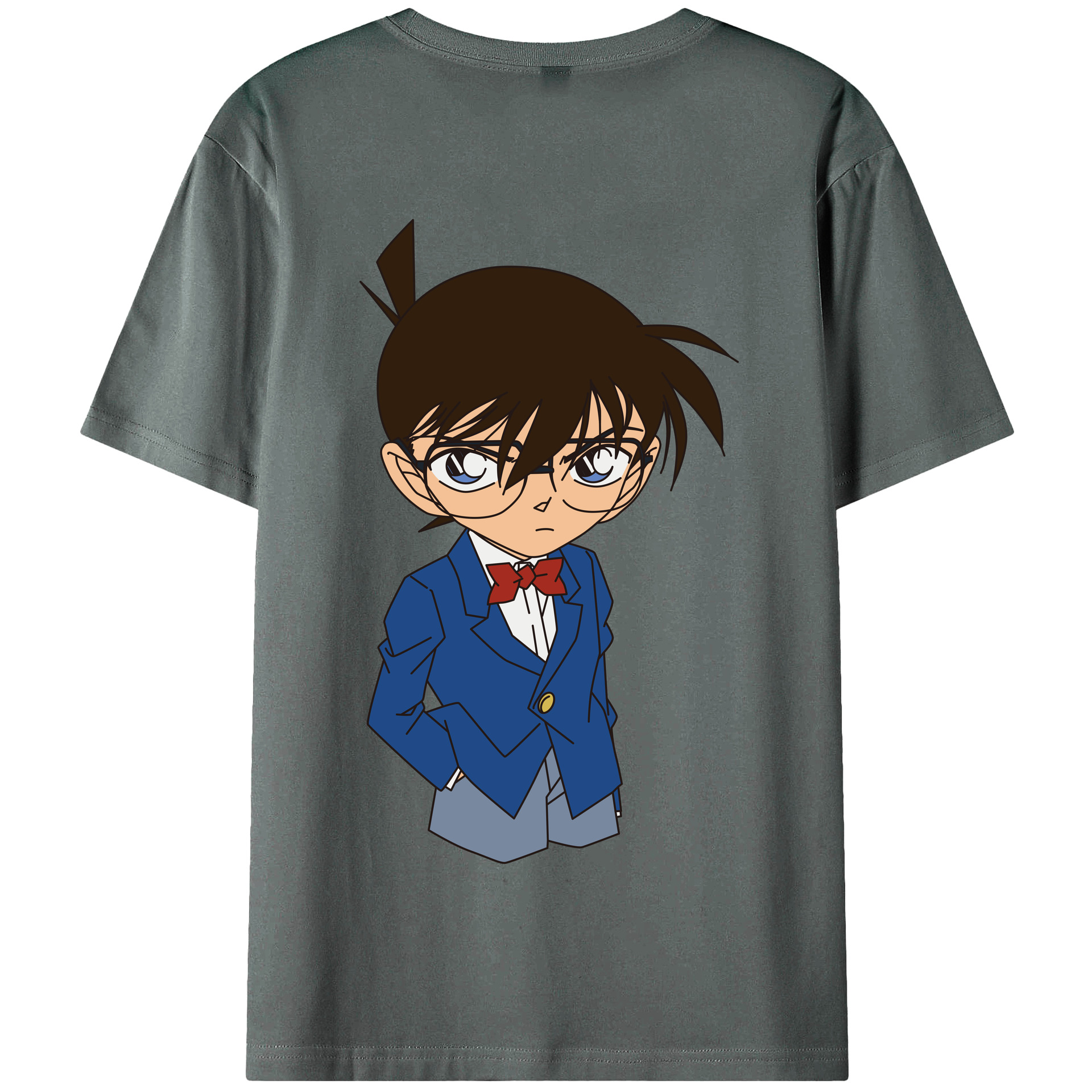 （画像用） 名探偵コナン 江戸川 コナン Detective Conan Conan Edogawa 綿100％半袖Tシャツ（背面プリント）